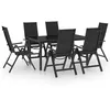 Image de Vidaxl Ensemble De Salle Ã Manger De Jardin 7 Pcs Aluminium Anthracite