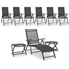 Image de vidaXL Salon de jardin 9 pcs Noir et anthracite3070643