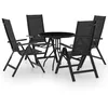 Image de Vidaxl Ensemble De Bistro 5 Pcs Noir Et Anthracite