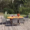 Image de vidaXL Ensemble de salle à manger de jardin 7 pcs Résine tressée Gris