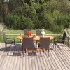 Image de vidaXL Ensemble de salle à manger de jardin 7 pcs Résine tressée Noir