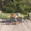 Image de vidaXL Ensemble de salle à manger de jardin 7 pcs Résine tressée Gris