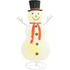 Image de vidaXL vidaXL Figurine de bonhomme de neige de Noël à LED Tissu 180 cm