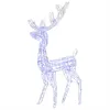 Image de vidaXL vidaXL Renne de décoration de Noël Acrylique 140 LED bleues 120 cm