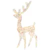 Image de vidaXL vidaXL Renne de décoration de Noël Acrylique 140 LED colorées 120 cm