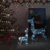 Image de vidaXL Famille de rennes de dÃ©coration Acrylique 160 LED blanc froid