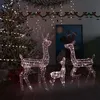 Image de vidaXL Famille de rennes de décoration Acrylique 300 LED blanc chaud