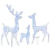 Image de vidaXL vidaXL Famille de rennes de décoration Acrylique 300 LED bleues
