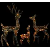 Image de vidaXL Famille de rennes de dÃ©coration Acrylique 300 LED colorÃ©es