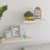 Image de vidaXL Étagères flottantes 2 pcs chêne et blanc 60x23,5x3,8 cm MDF