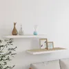 Image de vidaXL Étagères flottantes 2 pcs chêne et blanc 80x23,5x3,8 cm MDF326580