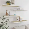 Image de vidaXL Étagères flottantes 4 pcs chêne et blanc 80x23,5x3,8 cm MDF326581
