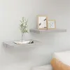 Image de vidaXL Étagères murales flottantes 2 pcs gris béton 40x23x3,8 cm MDF
