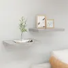Image de vidaXL Étagères murales flottantes 2 pcs gris béton 50x23x3,8 cm MDF326595