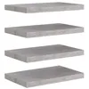 Image de vidaXL ?tagÂ¿Â¿res murales flottantes 4 pcs Gris bÂ¿Â¿ton 50x23x3,8 cm MDF