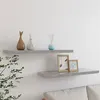 Image de vidaXL Étagères murales flottantes 2 pcs gris béton 80x23,5x3,8 cm MDF