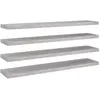 Image de vidaXL Vidaxl Etagères Murales Flottantes 4 Pcs Gris Béton 120x23,5x3,8cm Mdf