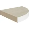 Image de vidaXL Vidaxl ?Tag¿¿Re D'angle Murale Ch¿ºne Et Blanc 25x25x3,8 Cm Mdf