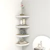 Image de vidaXL Étagères d'angle murales 4 pcs Chêne et blanc 25x25x3,8 cm MDF326632