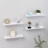 Image de vidaXL Étagères murales 4 pcs Blanc brillant 40x9x3 cm326653