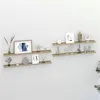 Image de vidaXL Étagères murales 4 pcs blanc et chêne sonoma 100x9x3 cm