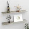 Image de vidaXL Étagères murales 2 pcs Gris béton 60x9x3 cm326700