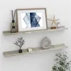 Image de vidaXL Étagères murales 2 pcs Gris béton 80x9x3 cm