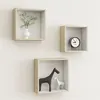 Image de vidaXL Étagères murales sous forme de cube 3 pcs Blanc et chêne sonoma