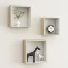Image de vidaXL ÃtagÃ¨res murales sous forme de cube 3 pcs Blanc et chÃªne sonoma