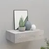 Image de vidaXL Étagère à tiroir murale Gris béton 40x23,5x10 cm MDF330251