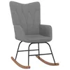 Image de vidaXL Chaise Ã  bascule Gris foncÃ© Tissu