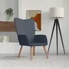Image de vidaXL Chaise de relaxation Gris foncé Velours327656
