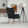 Image de vidaXL Chaise de relaxation Noir Velours327661