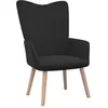 Image de Vidaxl Chaise De Relaxation Noir Velours