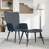 Image de vidaXL Chaise de relaxation avec repose-pied Gris foncé Velours327689