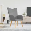 Image de vidaXL Chaise de relaxation Gris clair Tissu327919