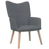 Image de vidaXL Chaise de relaxation Gris foncé Tissu
