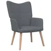 Image de vidaXL Chaise de relaxation Gris foncÃ© Tissu