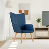 Image de vidaXL Chaise de relaxation Bleu Tissu