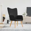 Image de vidaXL Chaise de relaxation Noir Tissu327925