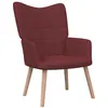 Image de vidaXL Chaise de relaxation Rouge bordeaux Tissu