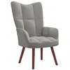 Image de vidaXL Chaise de relaxation Gris clair Velours328051