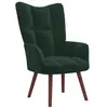 Image de vidaXL Chaise de relaxation Vert foncé Velours328053