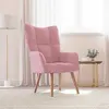 Image de vidaXL Chaise de relaxation Rose Velours328055