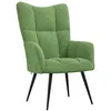 Image de vidaXL Chaise de relaxation Vert clair Velours328076