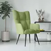 Image de vidaXL Chaise de relaxation Vert clair Velours
