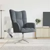 Image de vidaXL Chaise de relaxation Gris foncé Velours