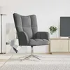 Image de vidaXL Chaise de relaxation Gris foncÃ© Velours