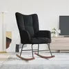 Image de vidaXL Chaise à bascule Noir Velours328145