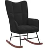 Image de vidaXL Chaise Ã  bascule Noir Velours